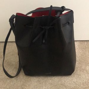 Mansur Gavriel regular size bucket bag in flamma